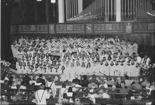 photo of Musicians from the Thompsons' music program at St. James United Methodist Church on Easter Sunday in 2000